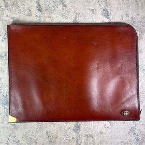 Bosca Full Grain Hide 16" Leather Portfolio Envelope Italian Leather Document